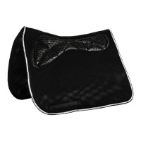 Vierkante dressuurpad van traagschuim met gelgrip en 3D-spacer Acavallo Zwart