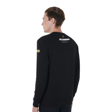 Sweat ronde hals man collectie Scuderia Equestro Zwart