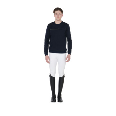 Heren sweatshirt in interlock met ronde hals Equestro Heren sweatshirt in interlock met ronde hals Equestro