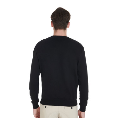 Herenkatoenen sweatshirt met logo op de borst Equestro Herenkatoenen sweatshirt met logo op de borst Equestro