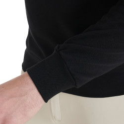 Herenkatoenen sweatshirt met logo op de borst Equestro Zwart