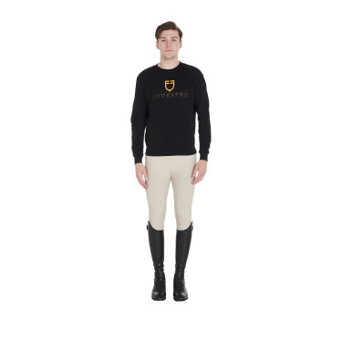 Herenkatoenen sweatshirt met logo op de borst Equestro Herenkatoenen sweatshirt met logo op de borst Equestro