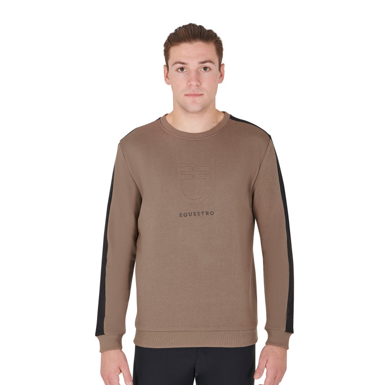 Heren winter sweatshirt met ronde hals van katoen Equestro