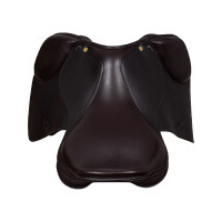Hinderniszadel in gehamerd leer Supreme Evolution New Equestro Donkerbruin