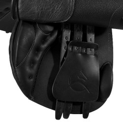 Zadelhindernis Botticelli met panelen van wol Acavallo Zwart