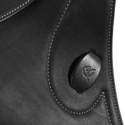 Zadelhindernis Botticelli met panelen van wol Acavallo Zwart