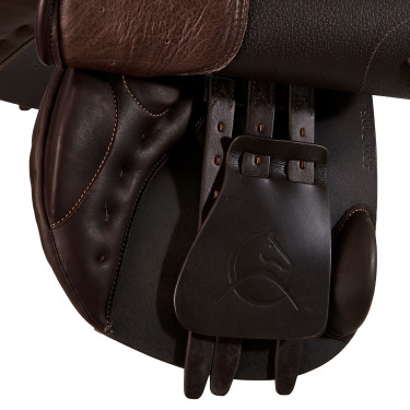 Zadelhindernis Botticelli met panelen van wol Acavallo Donkerbruin