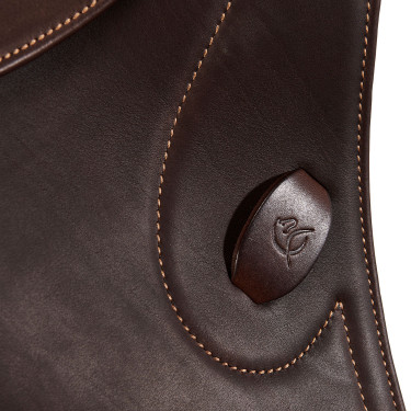 Zadelhindernis Botticelli met panelen van wol Acavallo Donkerbruin