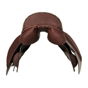 Bernini unisex zadel met wolpanelen Acavallo Donkerbruin