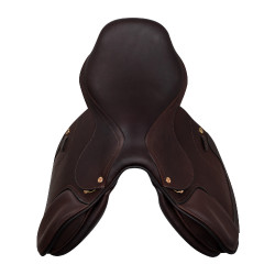 Springzadel Roma met houten boom en dubbel leer van Acavallo Donkerbruin Springzadel Roma met houten boom en dubbel leer van Acavallo Donkerbruin
