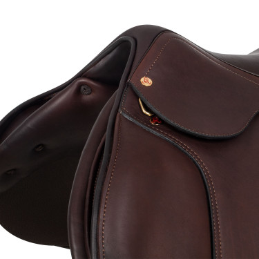 Springzadel Roma met houten boom en dubbel leer van Acavallo Donkerbruin Springzadel Roma met houten boom en dubbel leer van Acavallo Donkerbruin