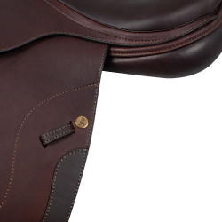 Springzadel Roma met houten boom en dubbel leer van Acavallo Donkerbruin Springzadel Roma met houten boom en dubbel leer van Acavallo Donkerbruin