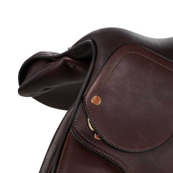 Springzadel Roma met houten boom en dubbel leer van Acavallo Donkerbruin Springzadel Roma met houten boom en dubbel leer van Acavallo Donkerbruin