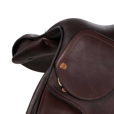 Springzadel Roma met houten boom en dubbel leer van Acavallo Donkerbruin Springzadel Roma met houten boom en dubbel leer van Acavallo Donkerbruin