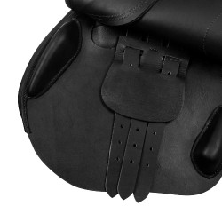 Springzadel Roma met houten boom en dubbel leer van Acavallo Zwart Springzadel Roma met houten boom en dubbel leer van Acavallo Zwart
