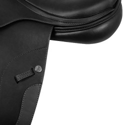 Springzadel Roma met houten boom en dubbel leer van Acavallo Zwart Springzadel Roma met houten boom en dubbel leer van Acavallo Zwart
