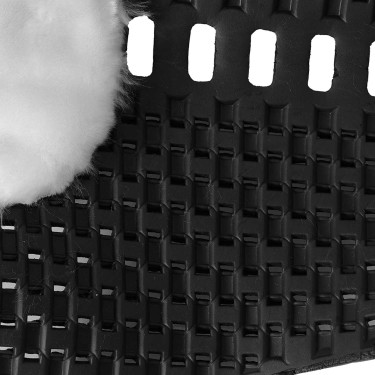 Schokdemper Piuma Respira Eva Acavallo Witte schapenvacht Zwart