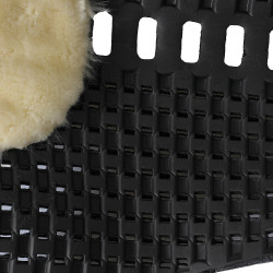 Schokdemper Piuma Respira Eva Acavallo Natuurlijke schapenvacht Zwart