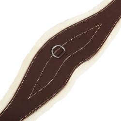 Lederen hindernis-singel met synthetische schapenvacht Alizee Equestro Donkerbruin Lederen hindernis-singel met synthetische schapenvacht Alizee Equestro Donkerbruin