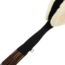 Lederen hindernis-singel met synthetische schapenvacht Alizee Equestro Donkerbruin Lederen hindernis-singel met synthetische schapenvacht Alizee Equestro Donkerbruin