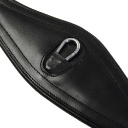 Leren hindernisriem met elastische banden Amelie Equestro Zwart