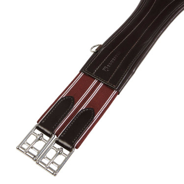 Leren hindernisriem met elastische banden Amelie Equestro Donkerbruin Leren hindernisriem met elastische banden Amelie Equestro Donkerbruin