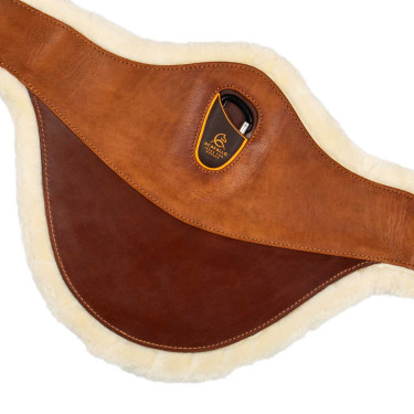 Spring-singel in leer met afneembare synthetische wol van Acavallo Cognac Bruin Spring-singel in leer met afneembare synthetische wol van Acavallo Cognac Bruin