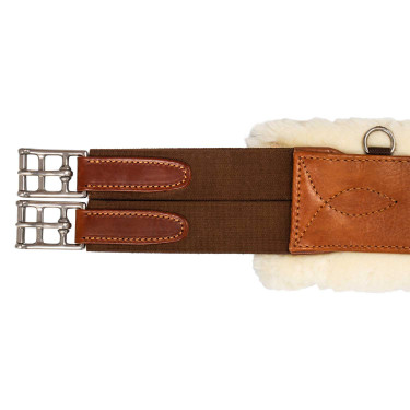 Spring-singel in leer met afneembare synthetische wol van Acavallo Cognac Bruin Spring-singel in leer met afneembare synthetische wol van Acavallo Cognac Bruin