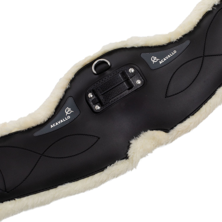 Korte singel van gel en PVC met roestvrijstalen gespen en ecologische wol Acavallo Korte singel van gel en PVC met roestvrijstalen gespen en ecologische wol Acavallo