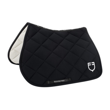 Zadeldoek springen in technische stof met geborduurd logo Black Line Edition Equestro Marine Marineblauw Zadeldoek springen in technische stof met geborduurd logo Black Line Edition Equestro Marine Marineblauw