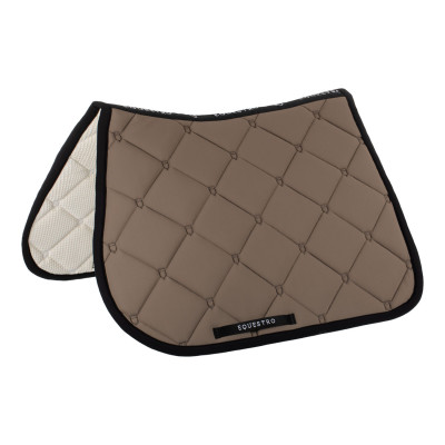 Tapis de selle obstacle en tissu technique Black Line Edition Equestro Walnut