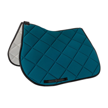Zadeldekje springen in ademende technische stof GP Equestro Petrol / zwart Blauw
