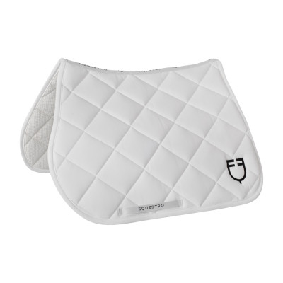 Zadeldekje springen van technische stof White Line Edition Equestro Wit