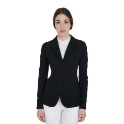 Wedstrijdjas met 3 knopen dames Elegance Equestro Zwart