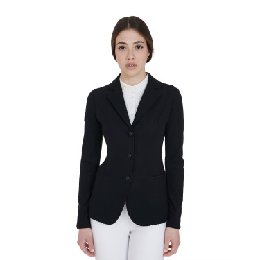 Wedstrijdjas met 3 knopen dames Elegance Equestro Zwart