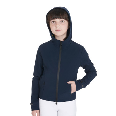 Technisch softshelljack voor kinderen Equestro Marine Marineblauw