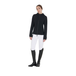Aangesloten softshell damesjas met verborgen zakken Equestro Zwart