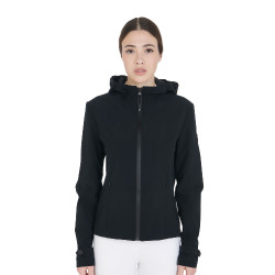 Aangesloten softshell-jas met winddichte rits voor dames Equestro Zwart