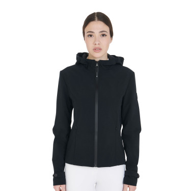 Aangesloten softshell-jas met winddichte rits voor dames Equestro Zwart