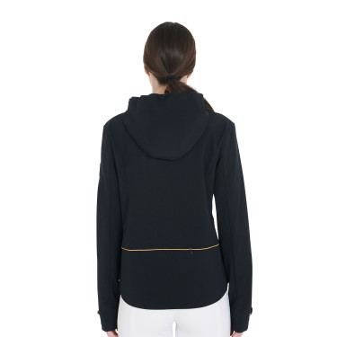 Aangesloten softshell-jas met winddichte rits voor dames Equestro Zwart