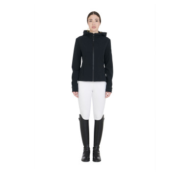 Aangesloten softshell-jas met winddichte rits voor dames Equestro Zwart