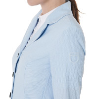 Wedstrijdjas dames geperforeerd 4 knopen Equestro Zwart