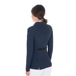 Wedstrijdjas dames geperforeerd 4 knopen Equestro Marineblazer Marineblauw