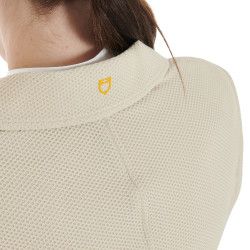Veste de concours perforée femme 4 boutons Equestro Beige