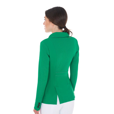 Damen-Wettkampfjacke perforiert 3 Knöpfe Equestro Oceaanblauw Groen