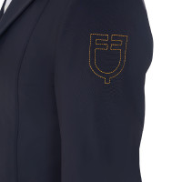 Wedstrijdjas voor heren met contrasterend geborduurd logo Equestro Zwart
