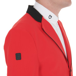 Wedstrijdjas heren 3 knopen Elegance Equestro Rood / zwart