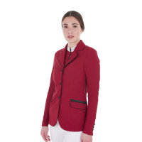 Wedstrijdjas dames in technische stretchstof Equestro Zwart Wedstrijdjas dames in technische stretchstof Equestro Zwart