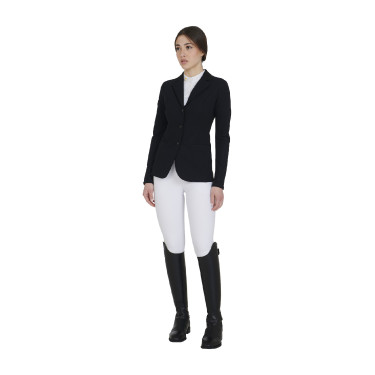 Wedstrijdjas met 3 knopen dames Elegance Equestro Zwart