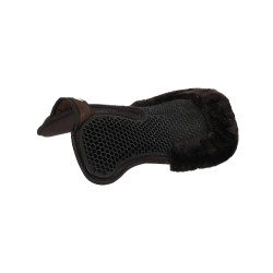 Schokdemper achter van suède met schapenvacht en voor van gel Acavallo Bruin / bruin